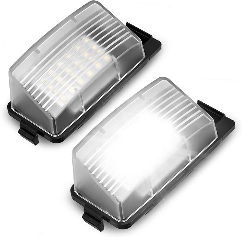 LESAUCE LED License Plate Light For Nissan 350Z 370Z GT-R Sentra Versa Cube Leaf & Infiniti G25 G35 G37 Q60 Tag Lamp Assembly, 6000K White, IP68 Waterprooof, 2PCS - Image 1